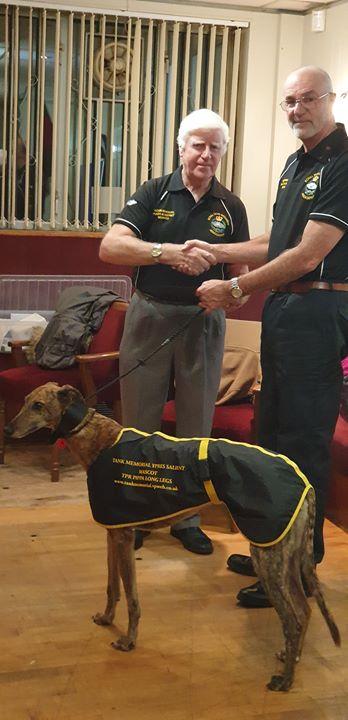 Vice President, Barry Fellows accepting the honour from Chris Lock